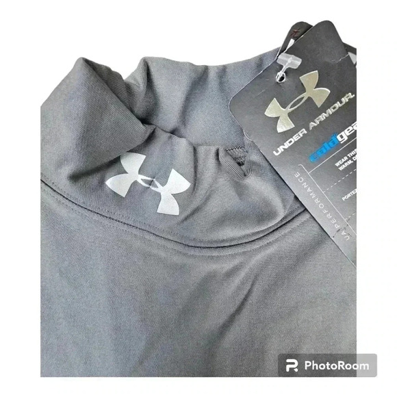 UNDER ARMOUR COLDGEAR COMPRESSION MOCK LS SHIRT GRAY STYLE# 1000512 NWT LARGE - Picture 3 of 8